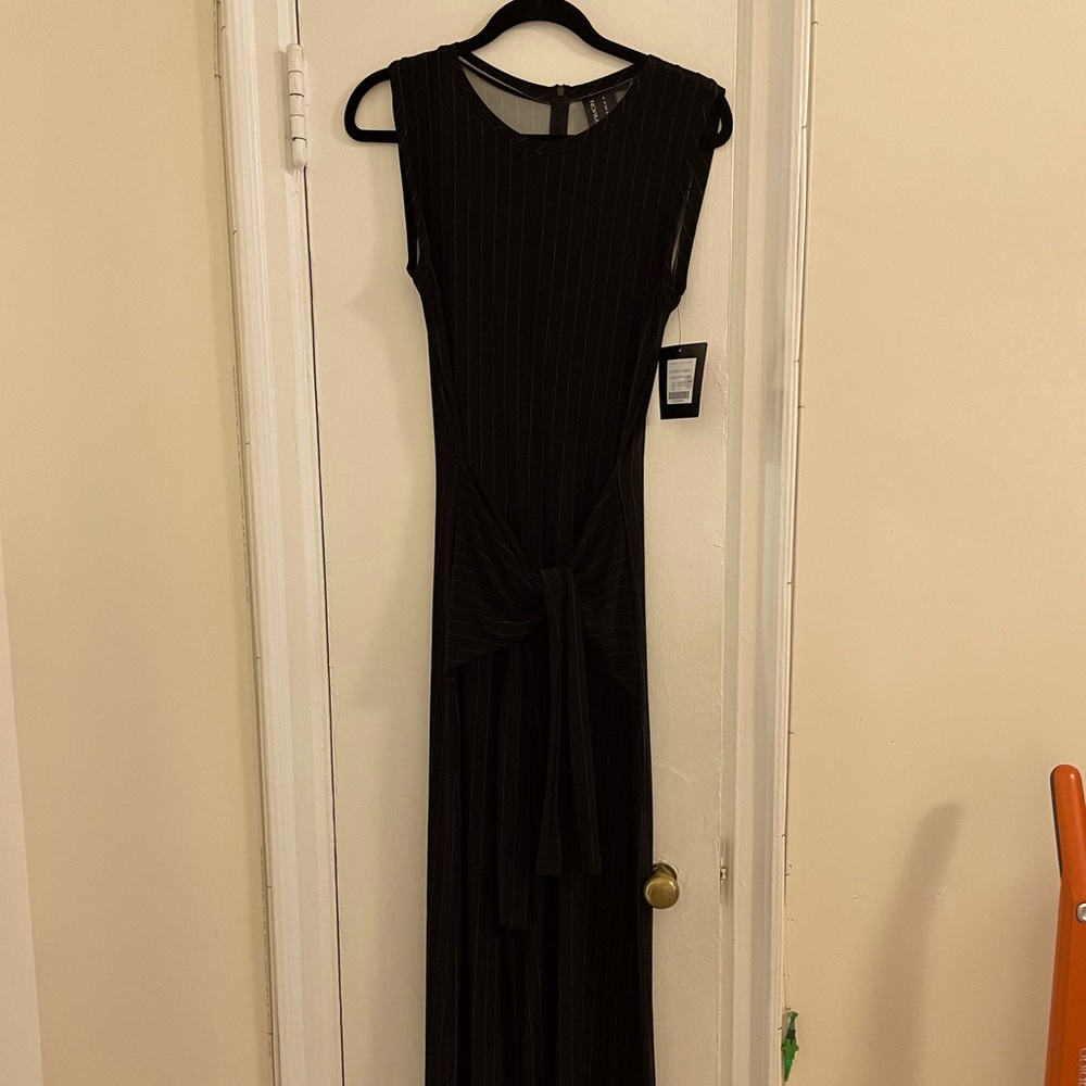 Norma Kamali pinstripe wrap jumpsuit! New!
